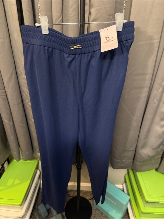 Pants - Girls Navy Pull-On Elastic Waist Pants
